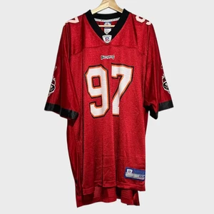 Vintage Reebok Tampa Bay Buccaneers Red NFL Football Jersey 2XL XXL - Picture 1 of 5