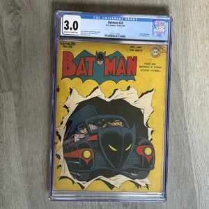 Batman #20 1943 DC Comics CGC 3.0 1st Batmobile Cover Dick Sprang Bob Kane Book - Picture 1 of 4