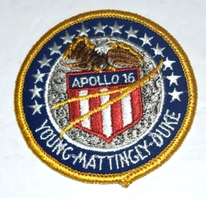 PARCHE APOLO 16 "Logo de la misión - J. Young, K. Mattingly y C. Duke," (3,00") Nuevo - Imagen 1 de 3