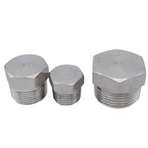 1/8"-2" NPT Male 304 Stainless Steel Hex Head Plug Forged End Cap 3000 PSI - Picture 1 of 30