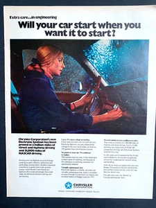 Print Ad Chrysler Corporation  1973 Electronic Ignition 13 in x 10 in - Picture 1 of 1