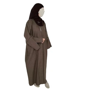 Open Kaftan Abaya Dubai Women Long Dress Modest Muslim Robe Gown Ramadan Clothes - Foto 1 di 21