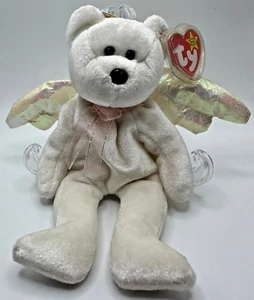 Ty Beanie Baby Halo The Bear White 1998 5th Gen Swing Tag 6th Gen Tush Tag Stamp - Picture 1 of 13