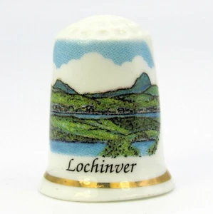 SAMMLERSTÜCK BONE CHINA FINGERHUT "LOCHINVER" SCHOTTLAND - Bild 1 von 4