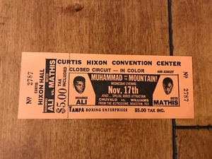 1971 Muhammad Ali vs. Buster Mathis Closed Circuit Ticket Boxen Vintage selten - Bild 1 von 2