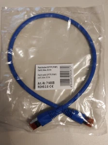 CAT6 Netzwerkkabel Patchkabel Rundkabel Ethernet  LAN DSL 0,5 m blau - Bild 1 von 1