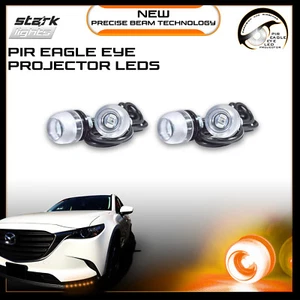 Eagle Eye 18mm Projector Amber Yellow 3K LED Fog Light DRL Backup Signal - 4 PCS - Picture 1 of 5