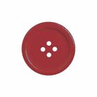 10 X Red Round Buttons 4-Hole Buttons Flat Back 25mm Buttons