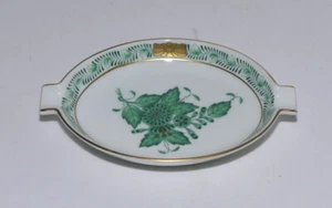 Herend Apponyi Vert Porzellan Aschenbecher 7784/AV Handarbeit  11,5 x 7,5 cm - Picture 1 of 6