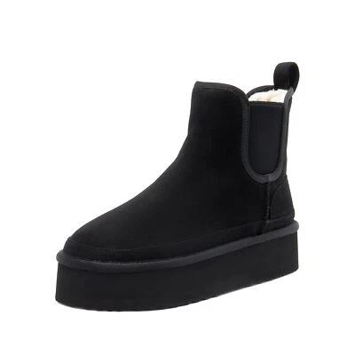 Mujeres Invierno Botas para Nieve Piel Sintética Forradas Botines Cálidas EE. UU. Talla 6-11 Foto 1 de 4