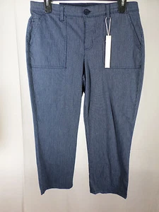 Pantalones para mujer GLORIA VANDERBILT caqui a rayas Capris Midnight Affair talla 4 nuevos con etiquetas - Imagen 1 de 5