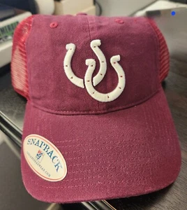 Colts Horseshoes Relaxed Unstructured Snapback Maroon Cap Hat - Picture 1 of 2