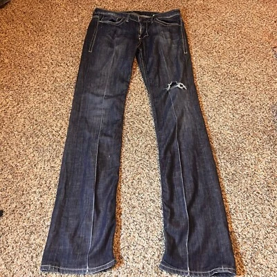 William Rast Sadie Slim Straight Jeans Distressed Dark Wash Denim Size 30 - Image 1 of 4