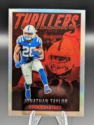 Jonathan Taylor 2022 Panini Rookies and Stars Thrillers Silver Prizm Indy Colts - Image 1 of 2