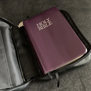 2001 Zondervan Red Letter Holy Bible NIV With Helps w/Leather Case - Imagen 1 de 12