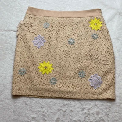 Falda Floral Encaje Rosa Rubor Rosa Sin Fin Talla Pequeña Foto 1 de 4