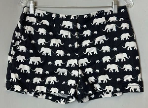 Ann Taylor Loft Shorts Chino Womens 0 Gray Elephant Pattern The Rivera  - Picture 1 of 17