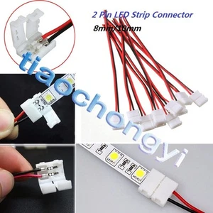 2-100X PCB Cable 2 Pin LED Strip Connector 3528/5050 Single Color Adapter Useful - Picture 1 of 2