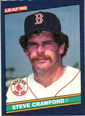1986 LEAF BASEBALL CARD STEVE CRAWFORD #193 - Image 1 of 2