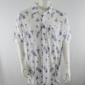B Draddy Pima Cotton Golf Polo Shirt Mens 2XL White Bandana Print - Picture 1 of 9