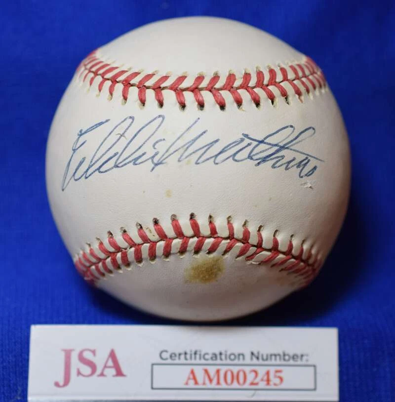 Eddie Mathews JSA COA Autograph National League Signed Baseball 2 - Image 1 of 2