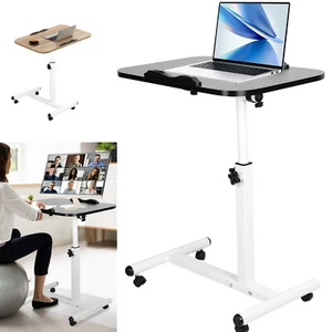 Adjustable Rolling Laptop Desk Over Sofa Bed Notebook Table Stand Tilting Angle - Picture 1 of 30