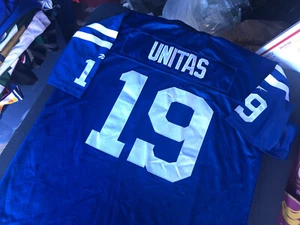 JOHNNY UNITAS Indianapolis COLTS Home Blue THROWBACK Premier NFL Jersey SZ XXL - Picture 1 of 9
