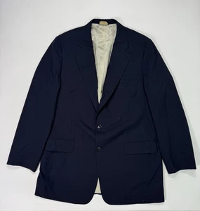 Paul Stuart Blazer Mens 45XL Navy Blue Wool Two-Button Classic Fit VTG - Picture 1 of 13