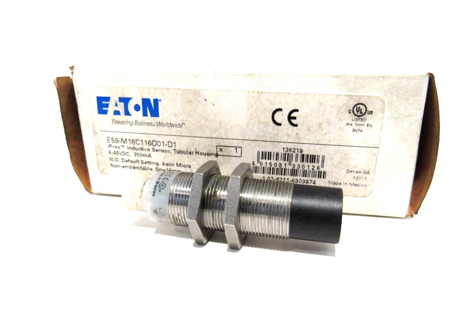 NEW EATON E59-M18C116D01-D1 INDUCTIVE SENSOR E59M18C116D01D1 - Image 1 of 1