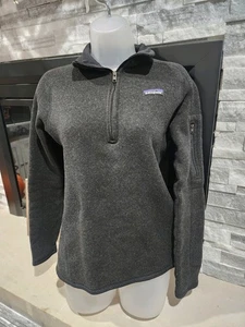 Patagonia Better Sweater 1/4 Quarter Zip Pullover Jacket Mens Medium Black - Picture 1 of 7