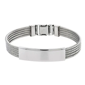 Men Women 11.5MM Stainless Surgical Steel Cable ID Bracelet 8 Inches - Picture 1 of 1