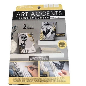 Acentos artísticos ArtSkills pintura por número transferencias metálicas y negras, pintura y lienzo - Imagen 1 de 2