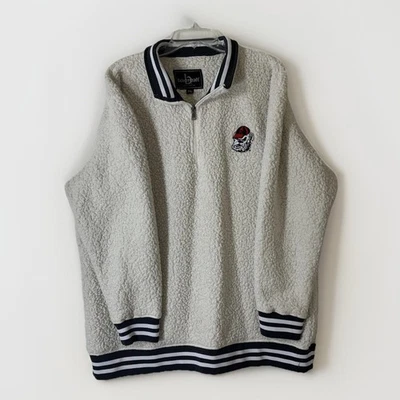 Pullover Boxercraft Georgia Bulldogs para hombre talla 2XL blanco roto Sherpa cuarto cremallera Foto 1 de 4