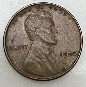 1940 Us 1 Cent Coin No Mint Mark - Picture 1 of 2