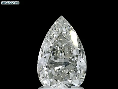 2 Carat Certificate AGI Pear Cut Natural Mined Diamond Loose H color SI1 clarity - Image 1 of 2