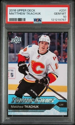 2016 Upper Deck Young Guns Matthew Tkachuk #231 PSA 10 #9767 - Image 1 of 2