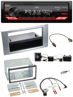 JVC Bluetooth USB DAB Lenkrad Autoradio für Ford Kuga 2008-2012 silber - Bild 1 von 4