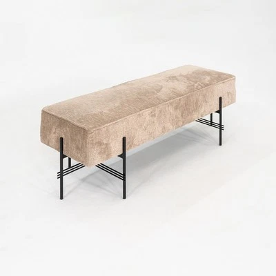 2024 GamFratesi for GUBI TS Pouffe in Mumble, Glamour Group Fabric 47x16 inches - Image 1 of 4