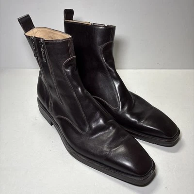 Dolce & Gabbana Hombres Botas Chelsea Cuero Negro Suela Vibram Hechas en Italia Talla 12 Usadas en Excelente Condición Foto 1 de 4