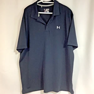 Camicia Under Armour Uomo 2XL Nera Sciolta Heat Gear Golf 1/4 Bottone - Foto 1 di 3