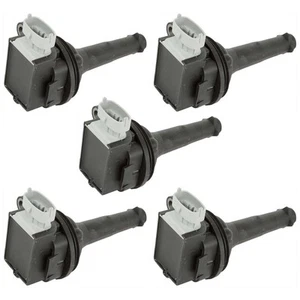SET-DELGN10331-5 Delphi Ignition Coils Set of 5 for Volvo S60 XC70 XC60 V60 C70 - Picture 1 of 12