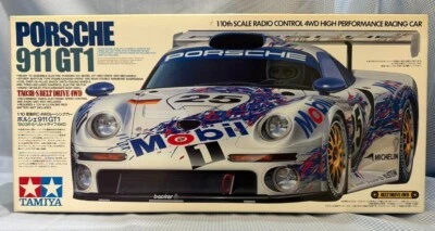 Tamiya 1/10 RC Porsche 911 Gt1 #58193 Belt Drive 4WD TA03R Radio Control - Image 1 of 4