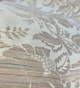 Jacquard Upholstery Fabric Cream Peach 1.6 Y Coated B5 - Picture 1 of 7