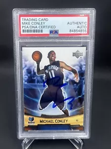 Mike Conley Signed 2007-08 Upper Deck RC IP Auto PSA/DNA Timberwolves - Picture 1 of 2