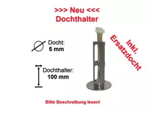 Schmelzlichtbrenner, Wachsrestebrenner, Dochthalter , Brenner, 100 x 15 mm Kerze - Bild 1 von 2