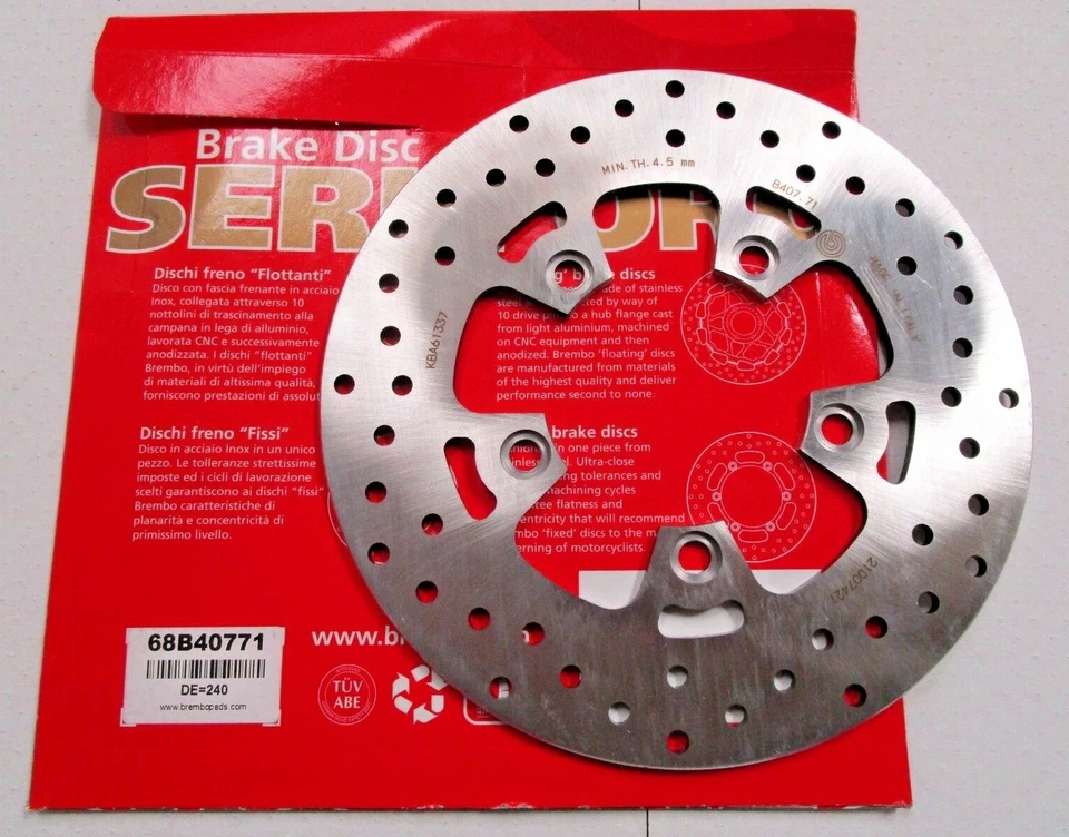 Suzuki GSX1300R Hayabusa 99-07 Brembo Serie ORO Rear Brake Disc 240mm 68B40771 - Image 1 of 1