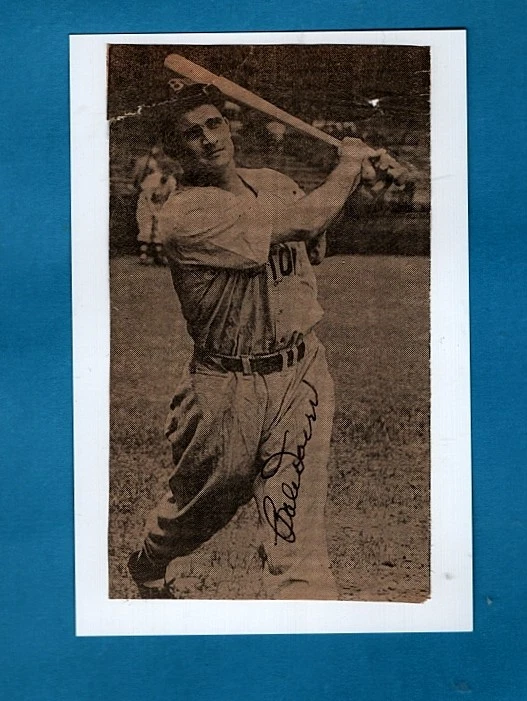 1946  BOBBY DOERR-BOSTON RED SOX AUTOGRAPHED 4X6 NEWSPAPER PHOTO-HOF-(d.2017) - Image 1 of 1
