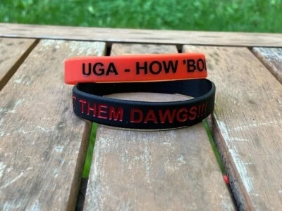 Juego de 2 pulseras Georgia Bulldogs NCAA "UGA - How 'Bout Them Dawgs" Foto 1 de 3