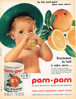 PUBLICITE ADVERTISING 124  1960  PAM-PAM  jus d'orange