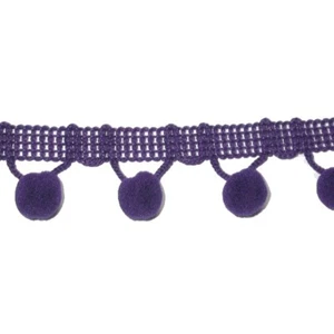 Bola de 1/2" con flecos Pom Pom de calidad superior perno de 6 yardas - púrpura - Imagen 1 de 1
